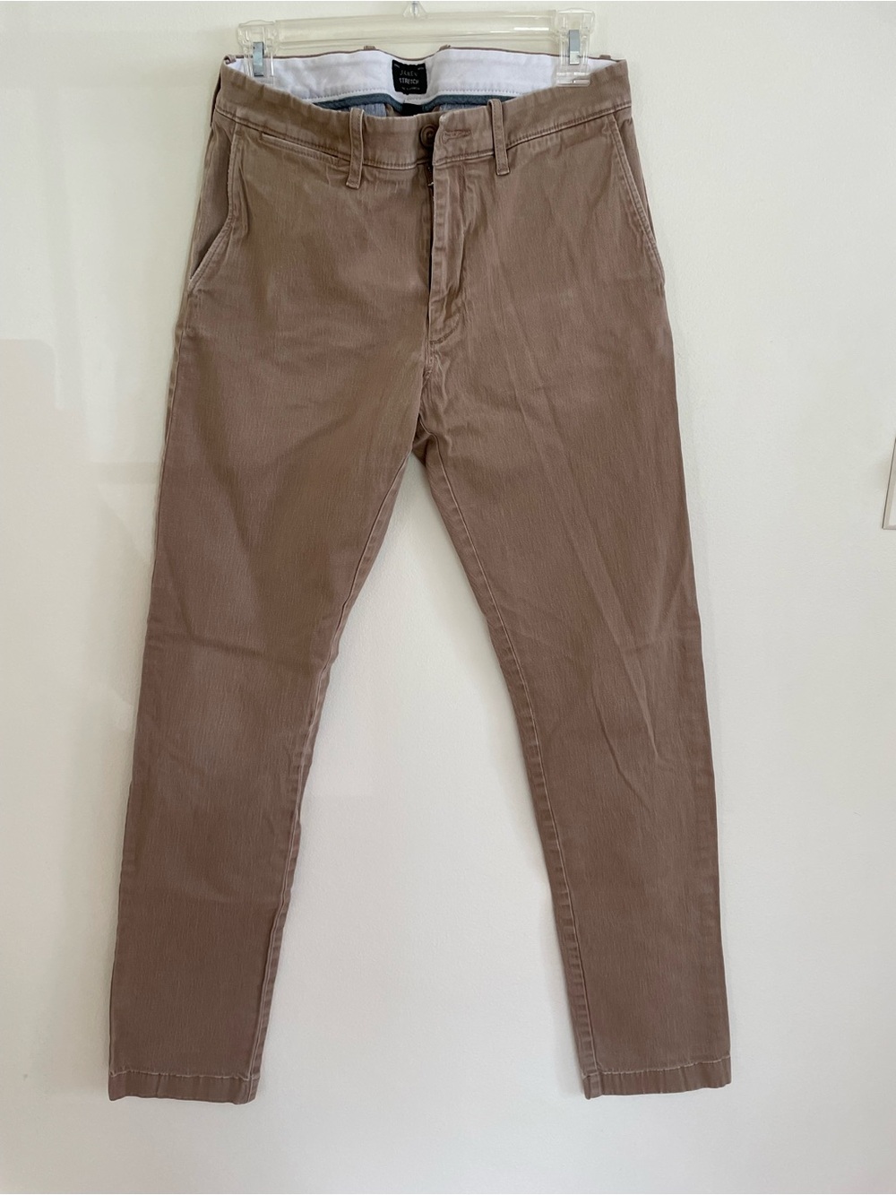 J. Crew Mens 31W34L Stretch Khakis Tan 484 Slim